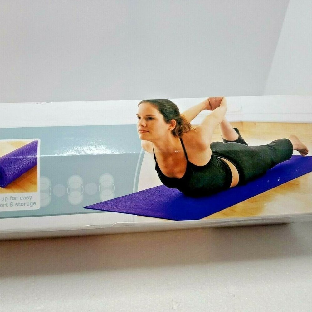 Athletic Works Yoga Mat Purple exercise 68 in L x